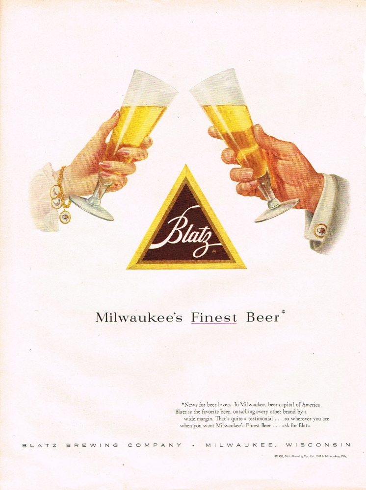 Item #79324 1952 Blatz Beer Paper Ad