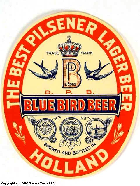 Blue Bird Label Item #45081 1939 Blue Bird Beer Label