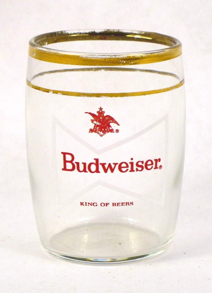 Item 7556 1957 Budweiser Beer Barrel Glass