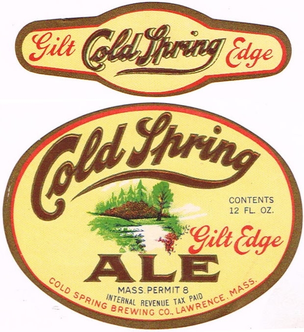 Item #12405 1937 Cold Spring Ale Label ES58-08V