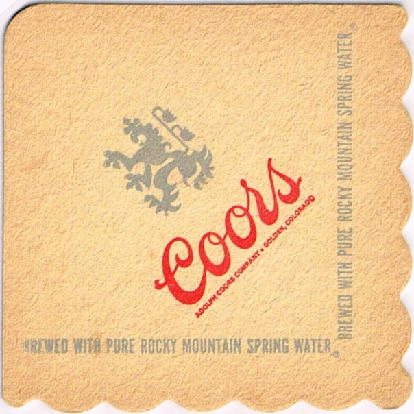 Item 38902 1957 Coors Beer Coaster COCOOR1