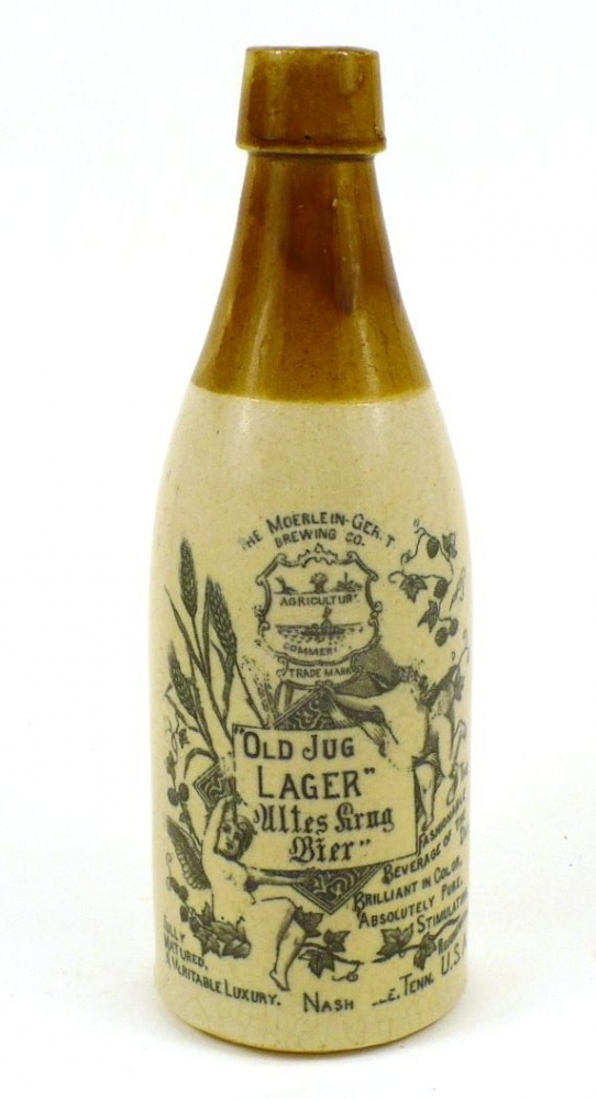 Item 81161 1885 Old Jug Lager Beer Crock Crockery Bottle
