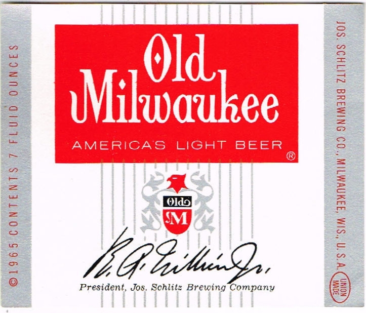 Item #89340 1965 Old Milwaukee Beer Label