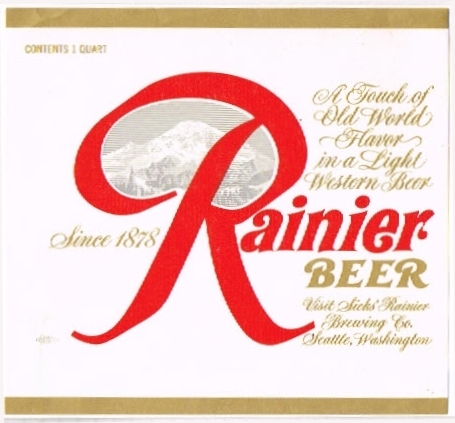 Item #64738 1963 Rainier Beer Label