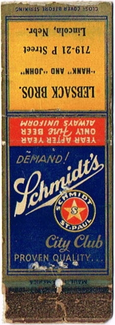 Scarce 1950s Schmidt Beer placemat St Paul MN Tavern Trove Unused 