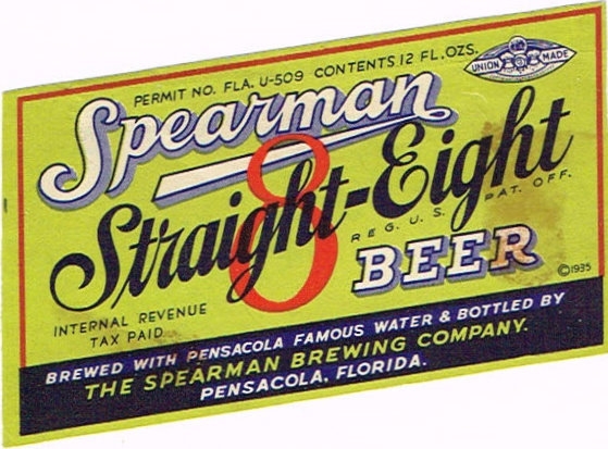 SPEARMAN ALE BEER LABEL 9" x 12" SIGN 