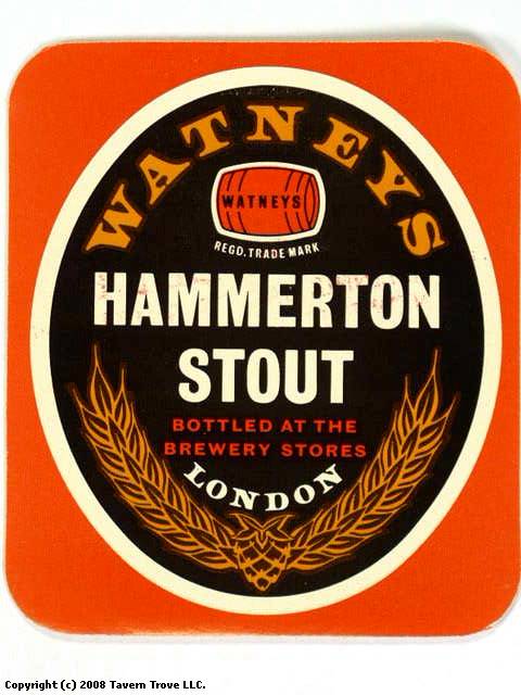Item #45284 1963 Watney's Hammerton Stout Label