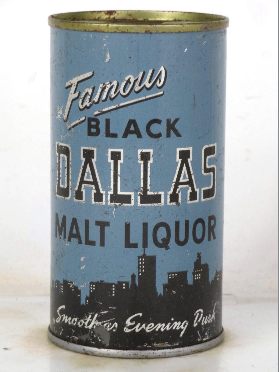 Item 20217 1963 Black Dallas Malt Liquor Flat Top Can 3719