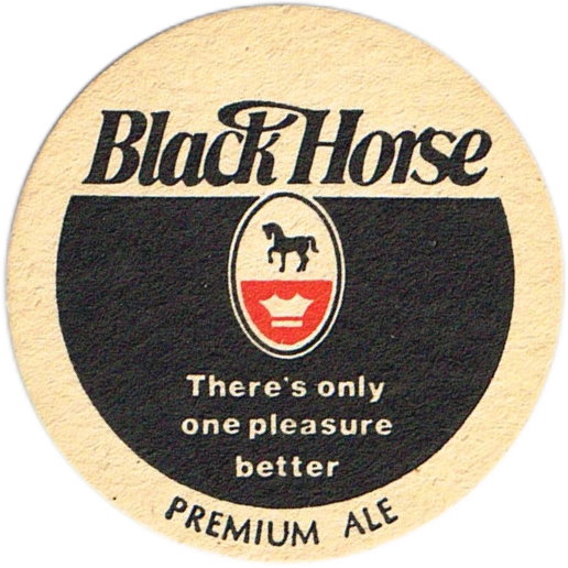 Item 90601 1973 Black Horse Premium Ale Coaster NYKCH8