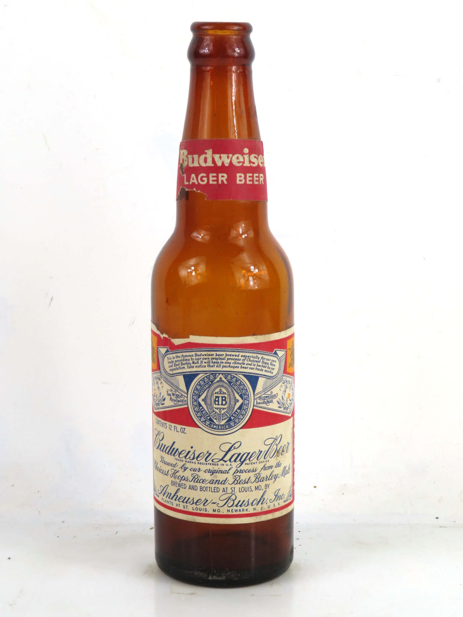 Item 16932 1956 Budweiser Lager Beer Bottle