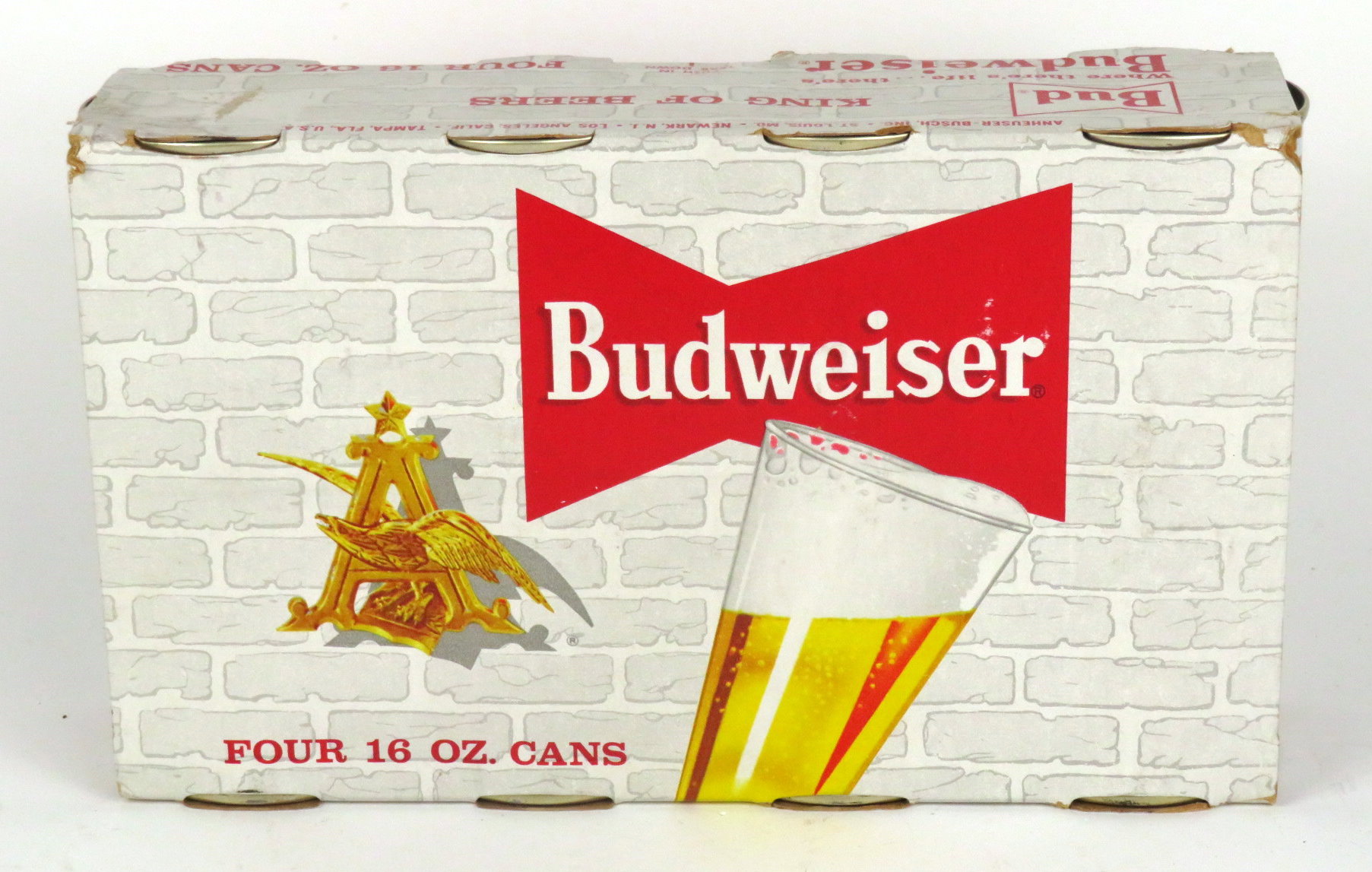Item 94152 1972 Budweiser Lager Beer 4 pack Sixpack Holder 22628