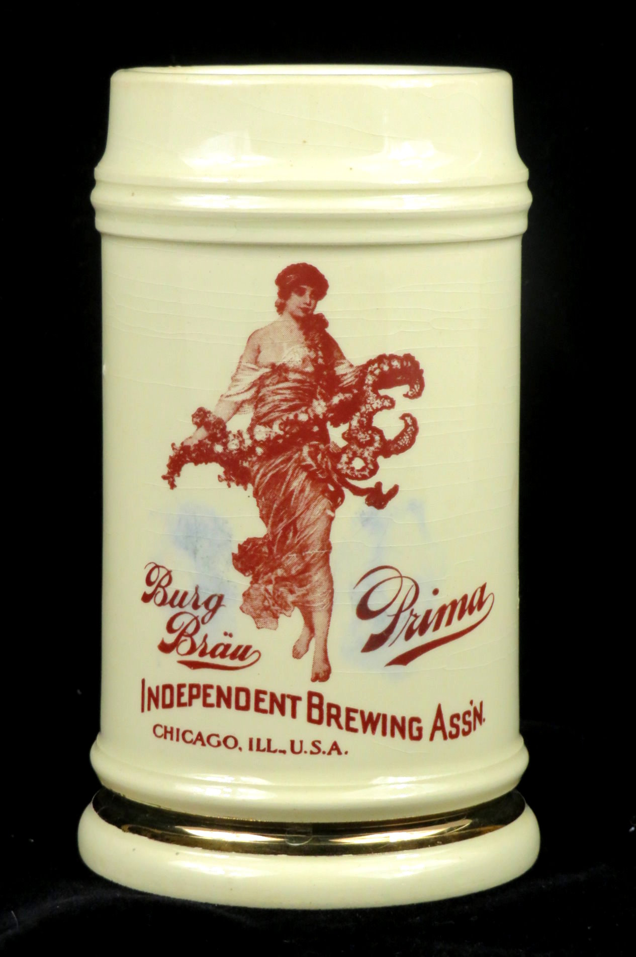 Item #33401 1898 Burg Brau/Prima Beers Stein