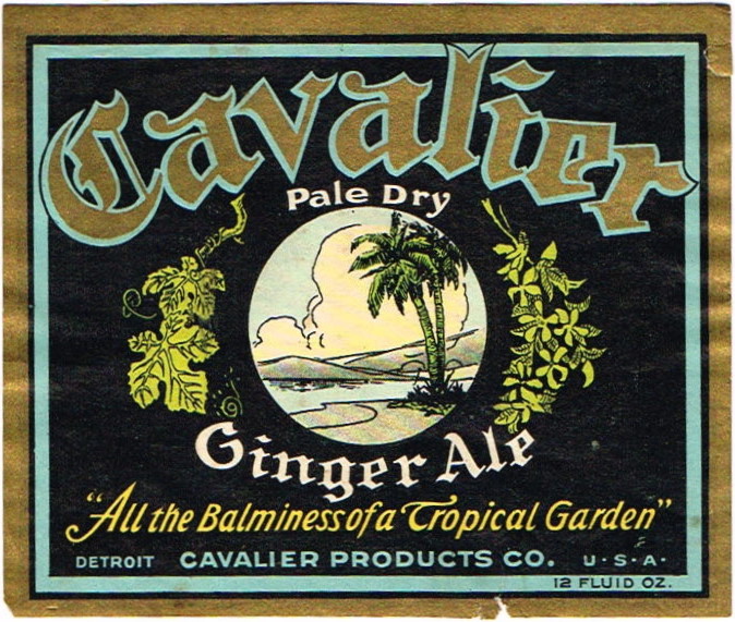 Item #100750 1984 Cavalier Ginger Ale Detroit Michigan Label