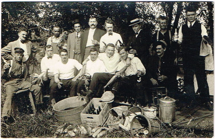 Item #90813 1908 Horlacher's Perfection Beer at Clam Bake Post Card