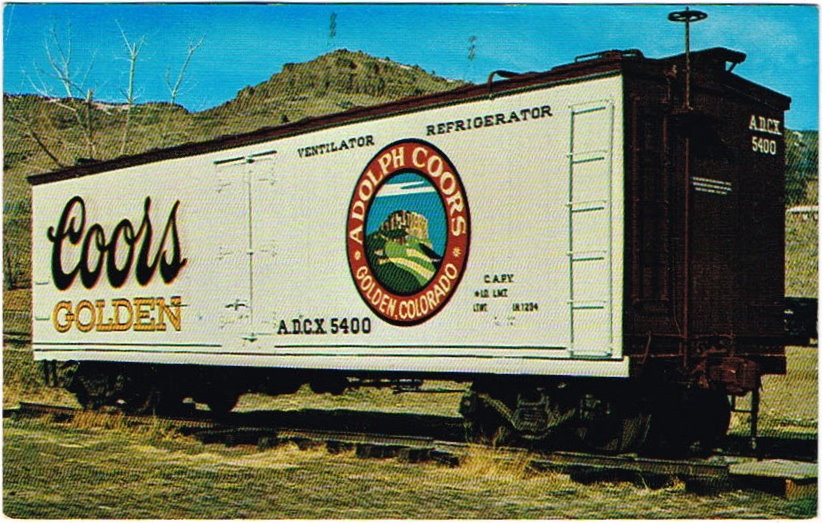 Item #97035 1974 Coors Beer Train Car Post Card