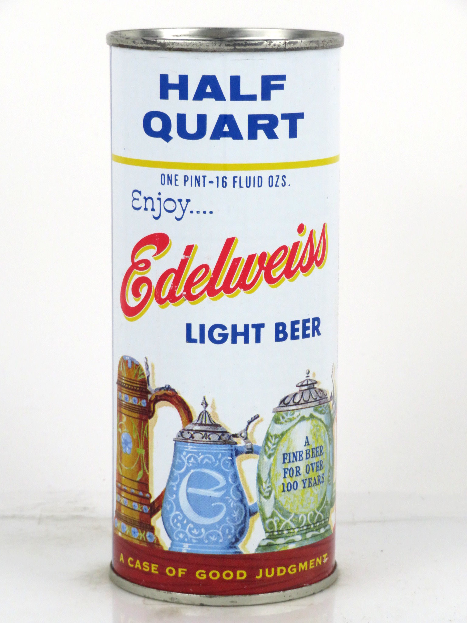 Item #17379 1959 Edelweiss Light Beer Flat Top Can 228-29