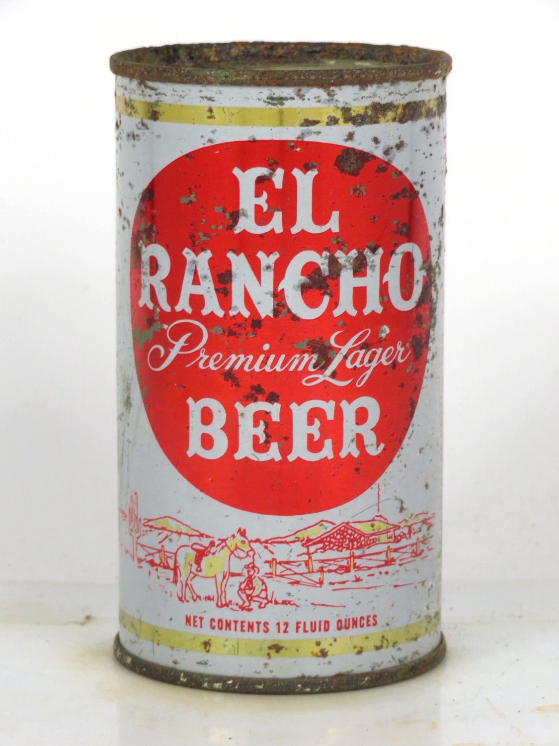 Item #101424 1960 El Rancho Premium Lager Beer Flat Top Can 59-24