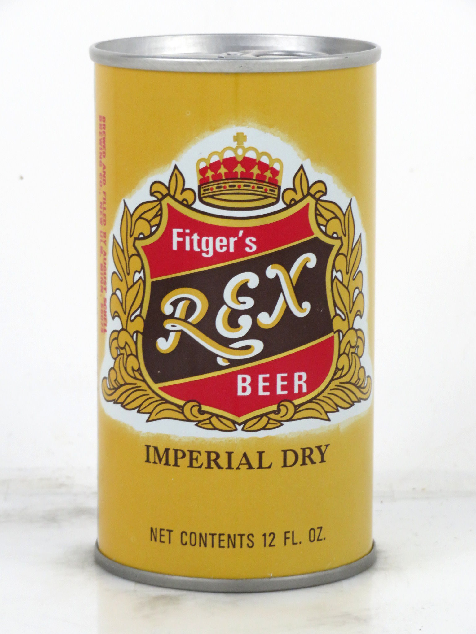 Rex Beer Item #3947 1972 Fitger's Rex Beer Tab Top Can T65-26