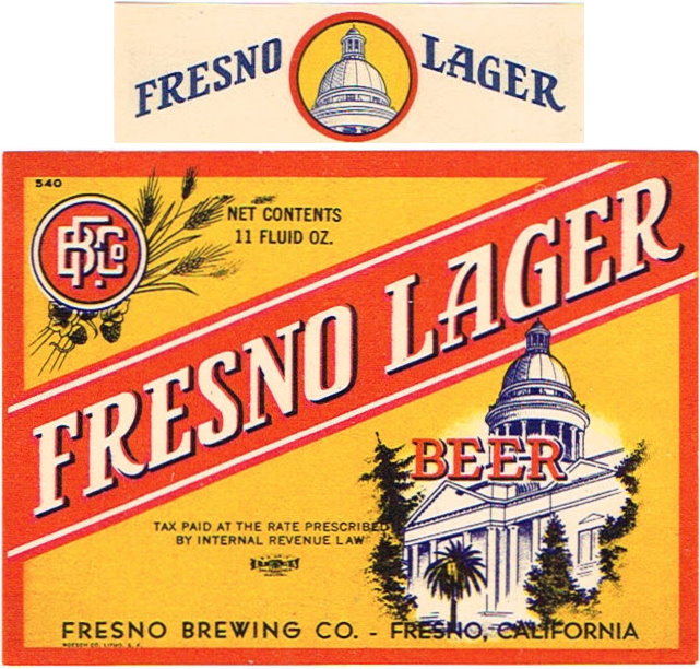 Item 91666 1937 Fresno Lager Beer "540" Label WS706V
