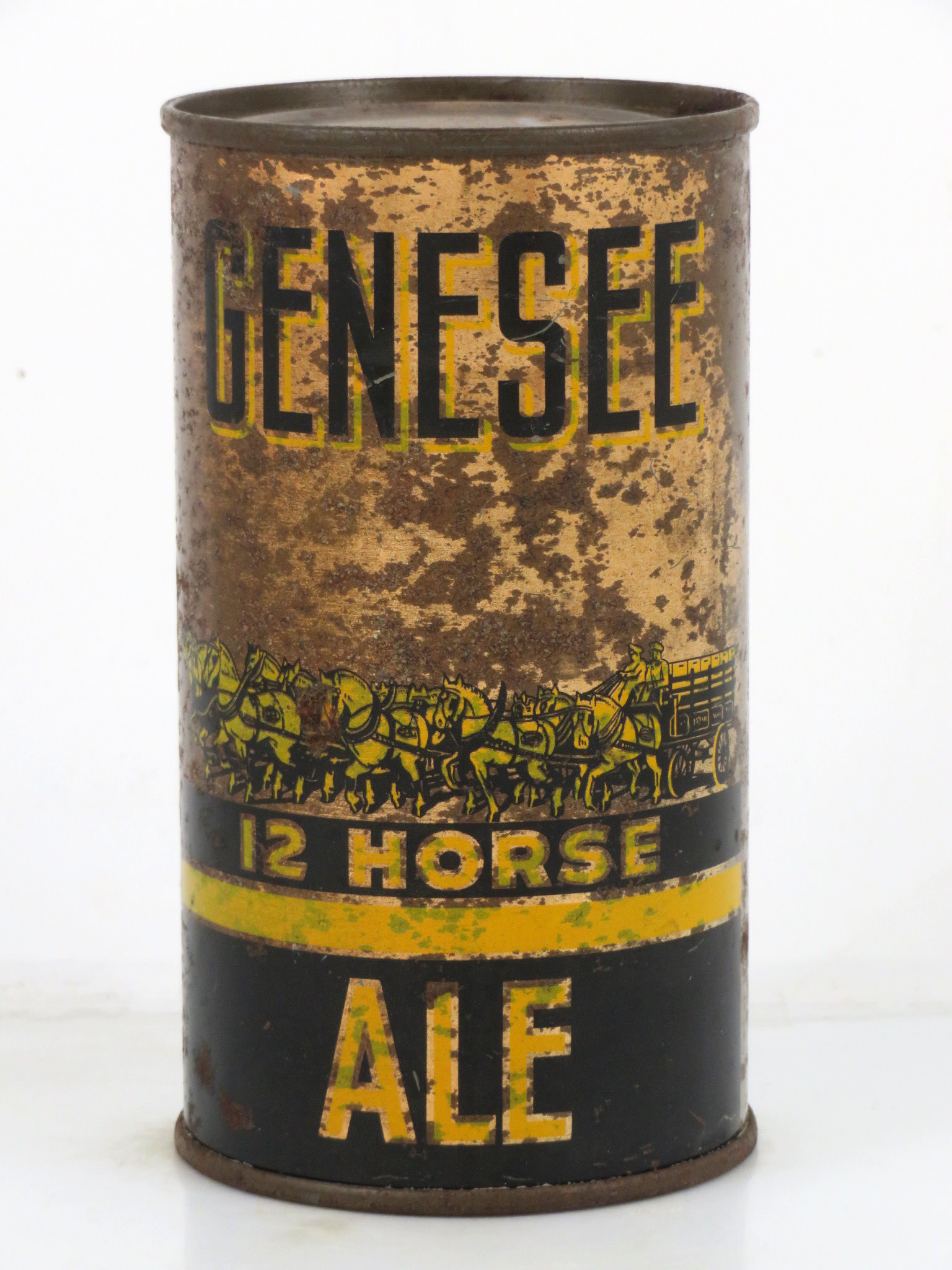 Item 96663 1950 Genesee 12 Horse Ale (Rare) Flat Top Can OI327C
