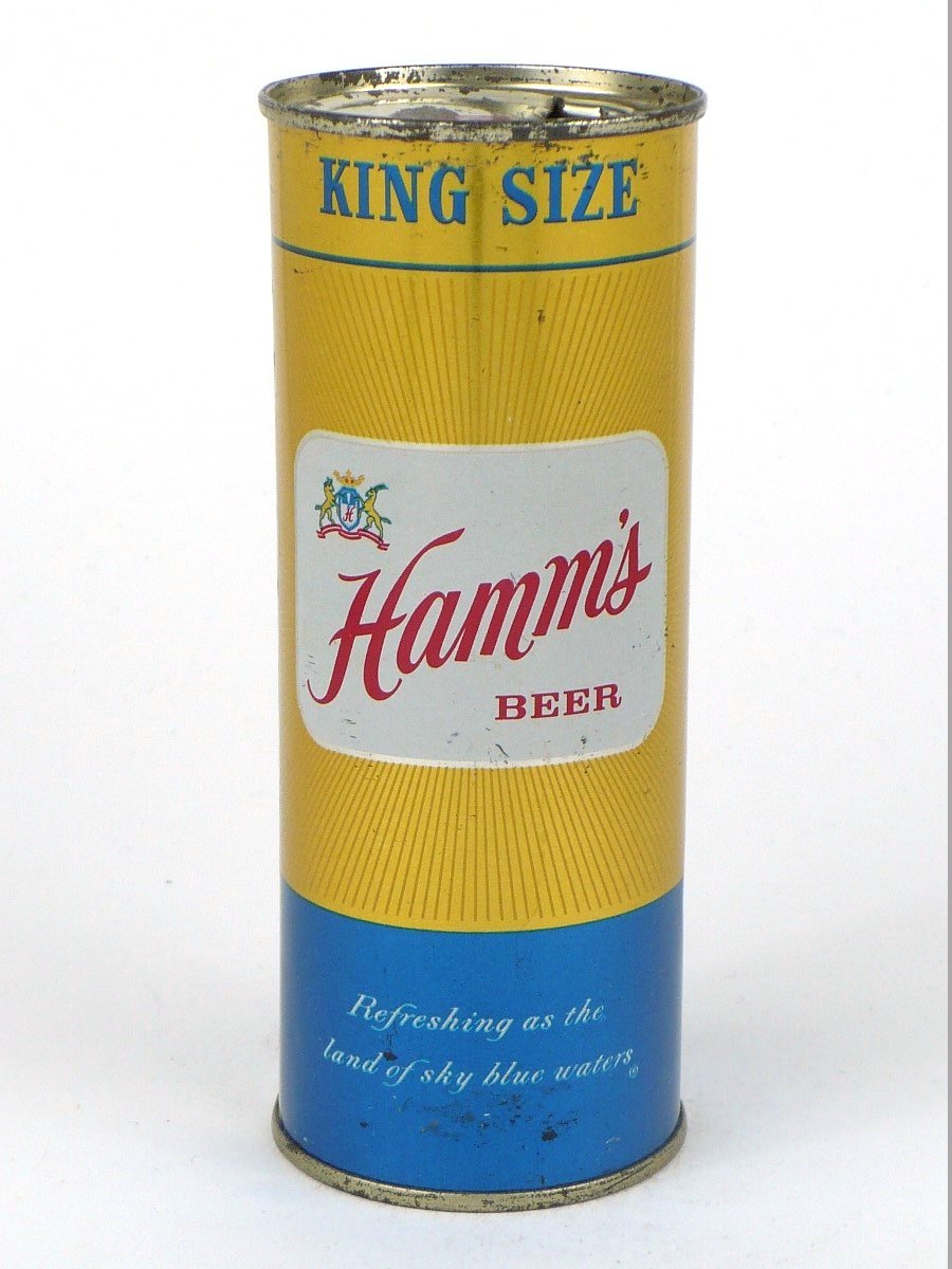 Item 135 1956 Hamm's Beer "King Size" Flat Top Can 23014.1a