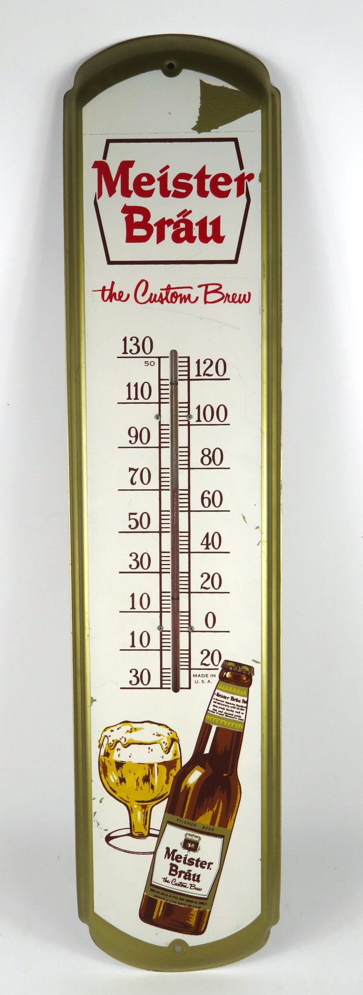 Item 83357 1964 Meister Bräu Beer Thermometer Thermometer