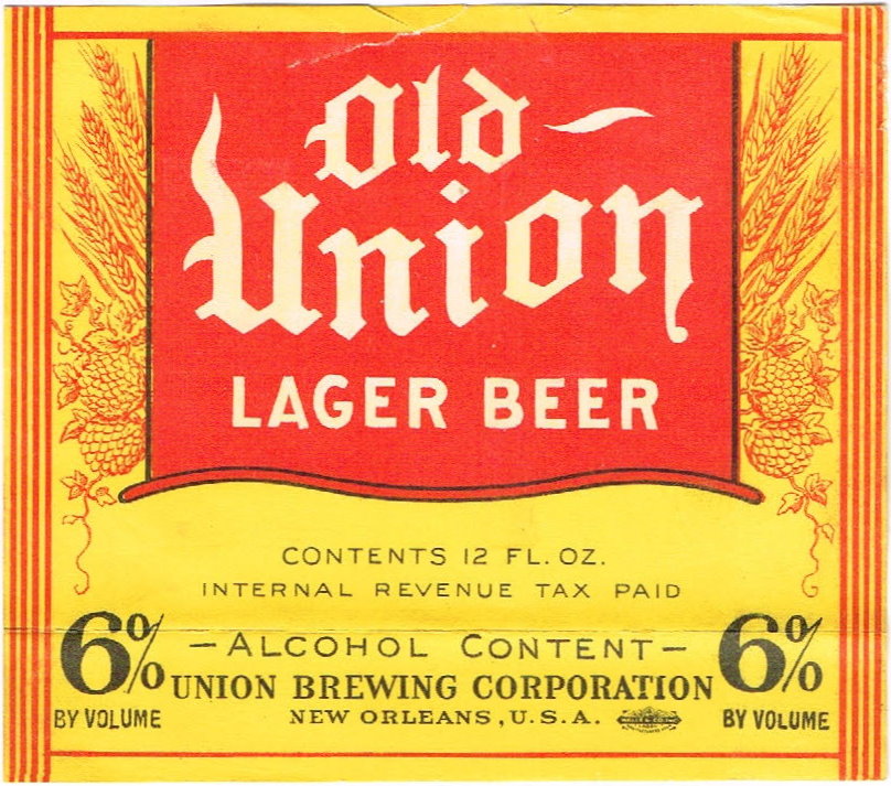 Item 80808 1936 Old Union Lager Label ES4417