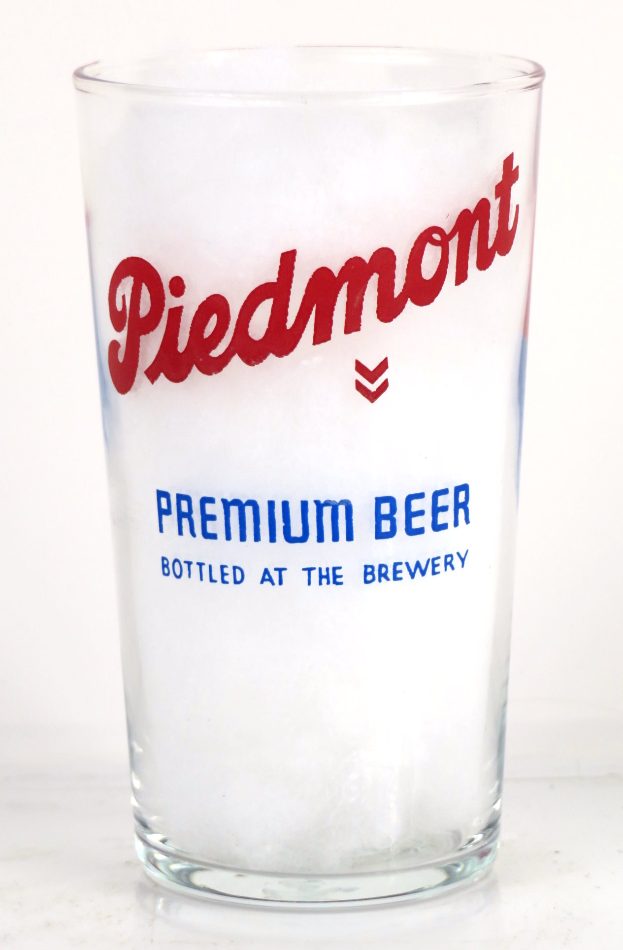 Item 85517 1935 Piedmont Beer Straight Sided ACL Drinking Glass