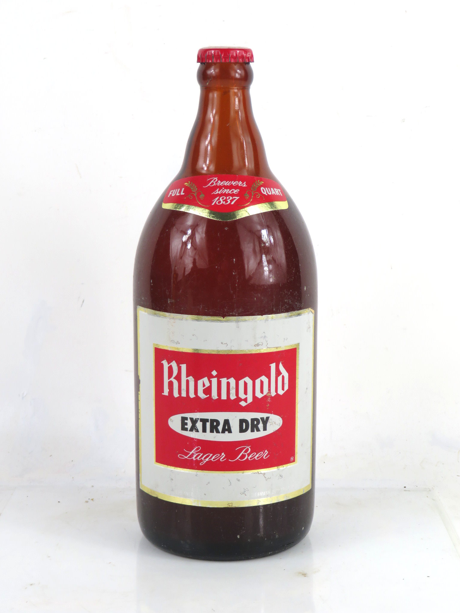 Item #63692 1959 Rheingold Extra Dry Lager Beer (Full) Steinie Bottle