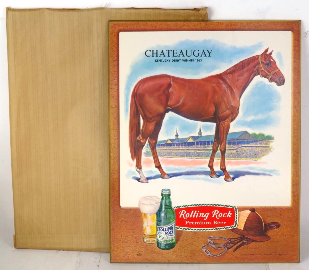 Item 21327 1968 Rolling Rock Beer "Chateaugay" Kentucky Derby Sign