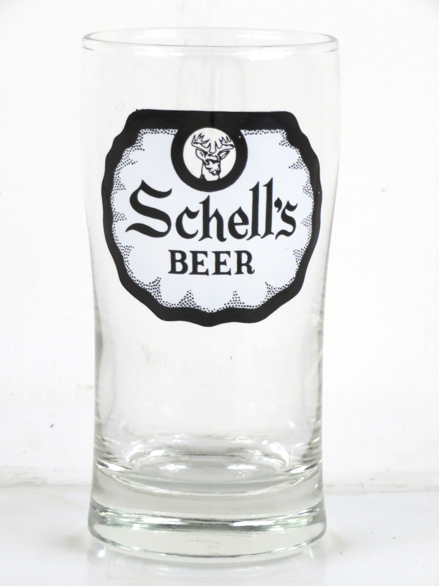 Item 95892 1962 Schell's Beer Straight Sided ACL Drinking Glass
