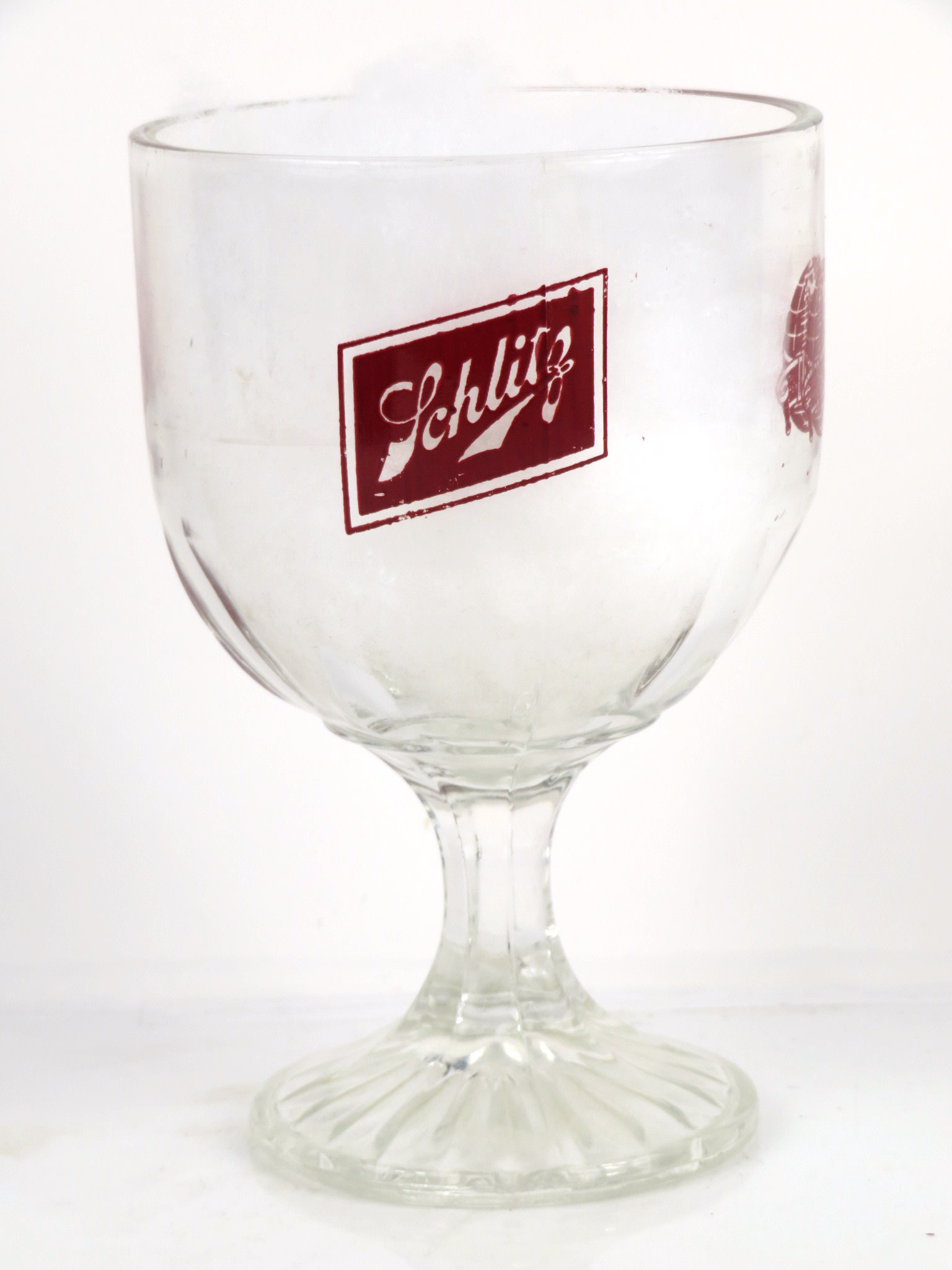 Item 61034 1967 Schlitz Beer Thumbprint ACL Glass Goblet