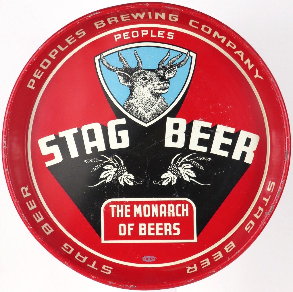 Item 6971 1938 Stag Beer Serving Tray
