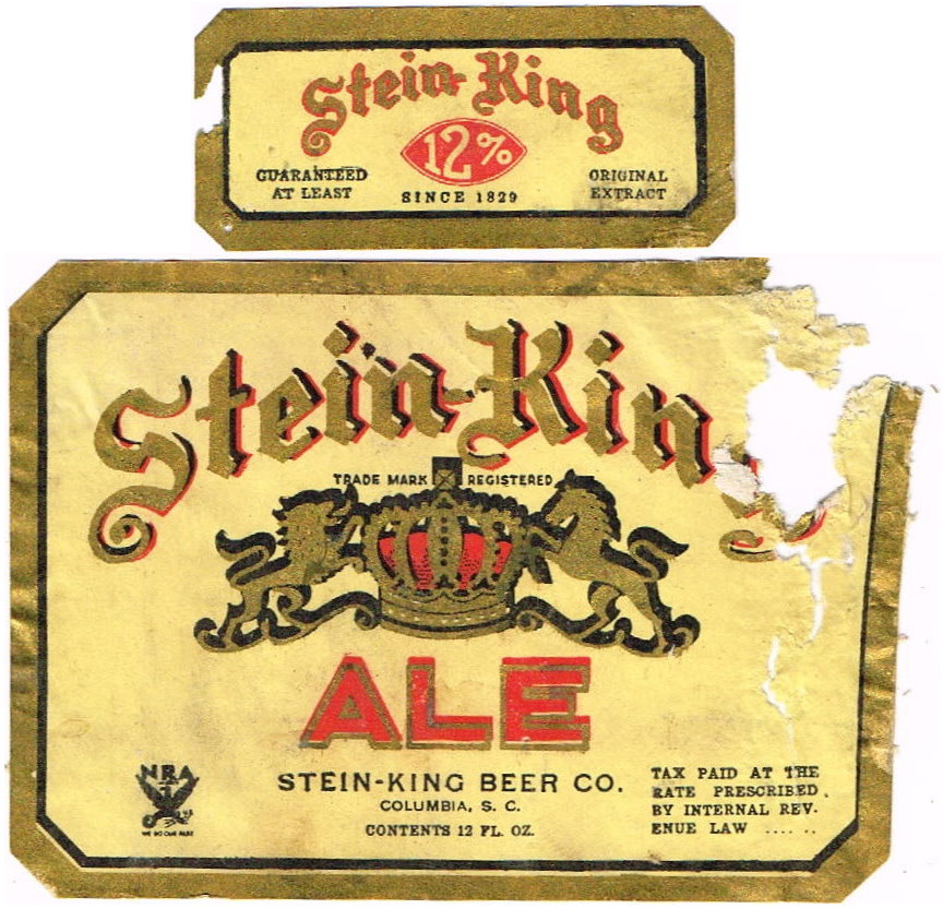 Item 37125 1934 SteinKing Ale Label No Ref.