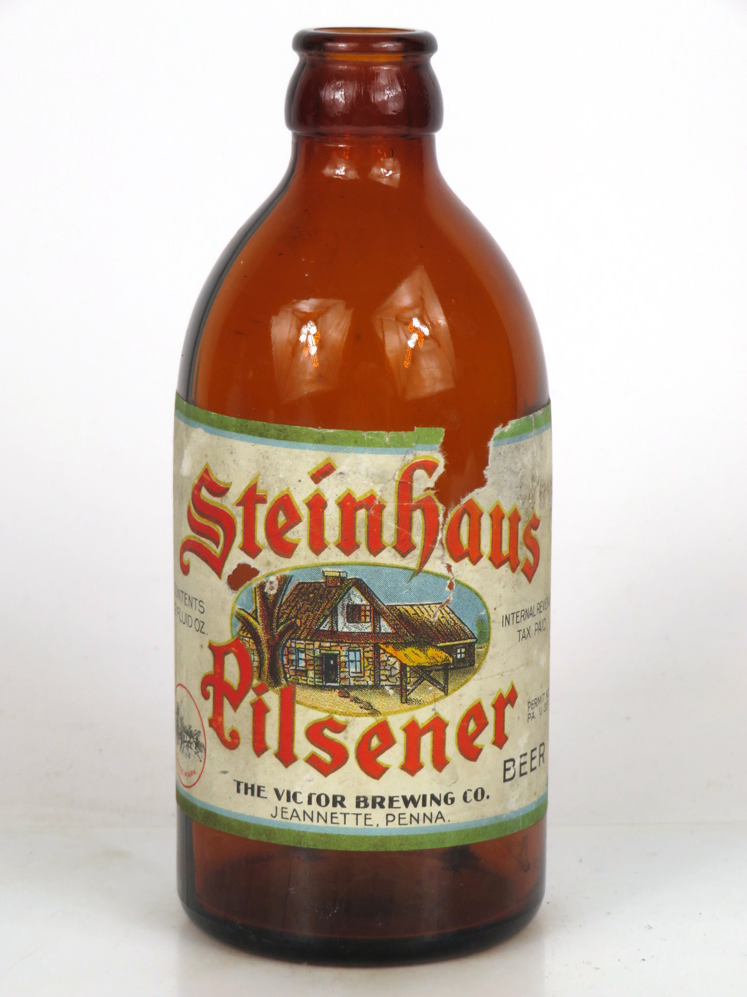 Item 18360 1937 Steinhaus Pilsener Beer Stubby Bottle