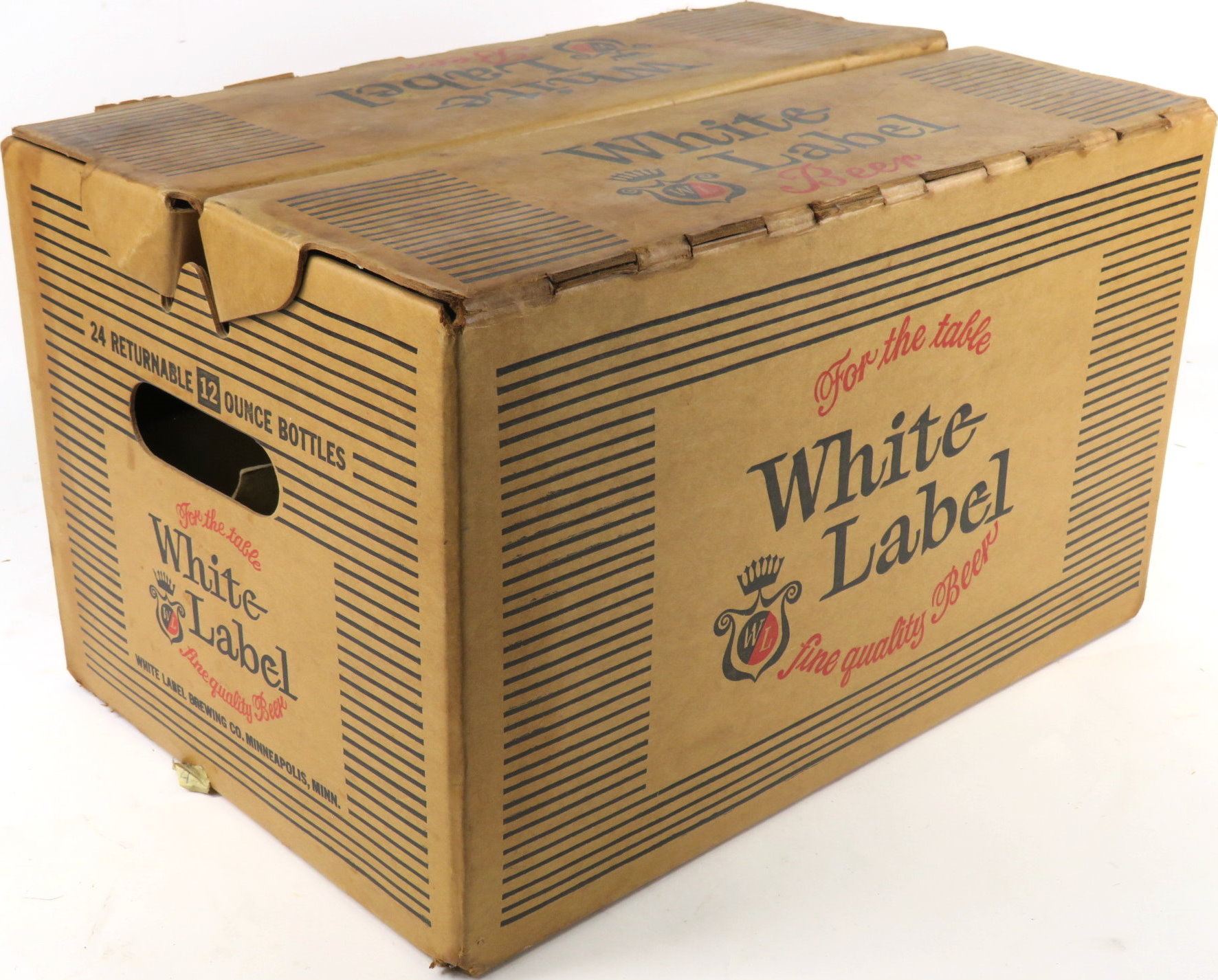 Item #99258 1969 White Label Beer Case Box
