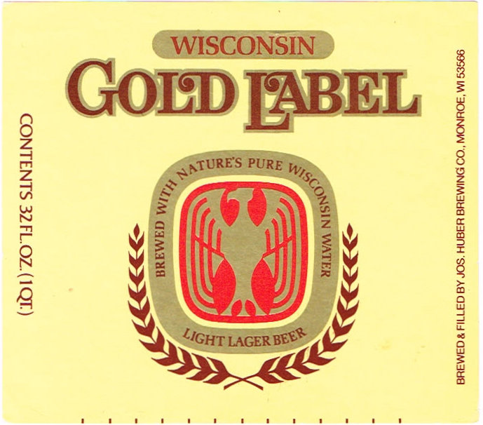 Wisconsin Gold Back Item #105248 1979 Wisconsin Gold Label Beer Label